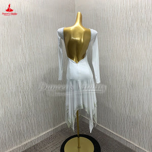 Latin Ballroom Dance Dress Customizable For Cha-Cha, Samba, Rumba, Jive Competition And Performance