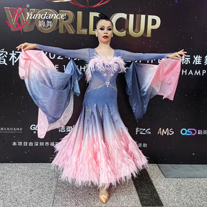 Women's Ballroom Competition Dance Dress Custom Made For Blackpool