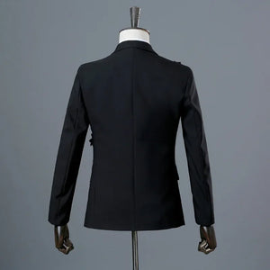 Men's 2-Piece Tuxedo Suit With Shawl Lapel One-Button Blazer For Weddings And Formal Events