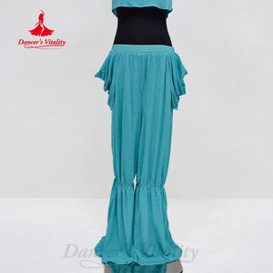 Children's Belly Dance Practice Set With Short-Sleeve Top And Pants, 2-Piece