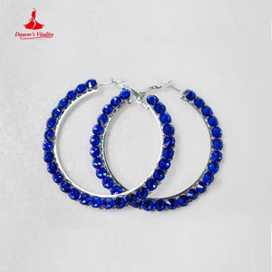 Ballroom Dance Dress Women's Royal Blue & Gold Embellished Asymmetrical Long Sleeve Standard Waltz Gown