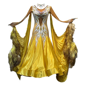 Women's Ballroom Dance Competition Dress In Performance Fabric For Blackpool