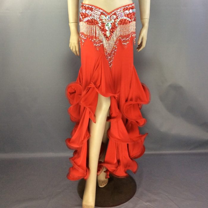 Free shipping New women's belly dance costume Dress belly dance clothes sexy belly dancing Skirt training dress or performance SK38