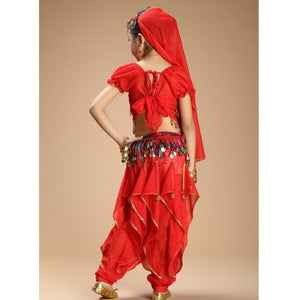 Hot selling Handmade Kids Belly Dancing Children Belly Dance Costumes Girls Bollywood Indian Performance Cloth Whole Set 3 Color 3304