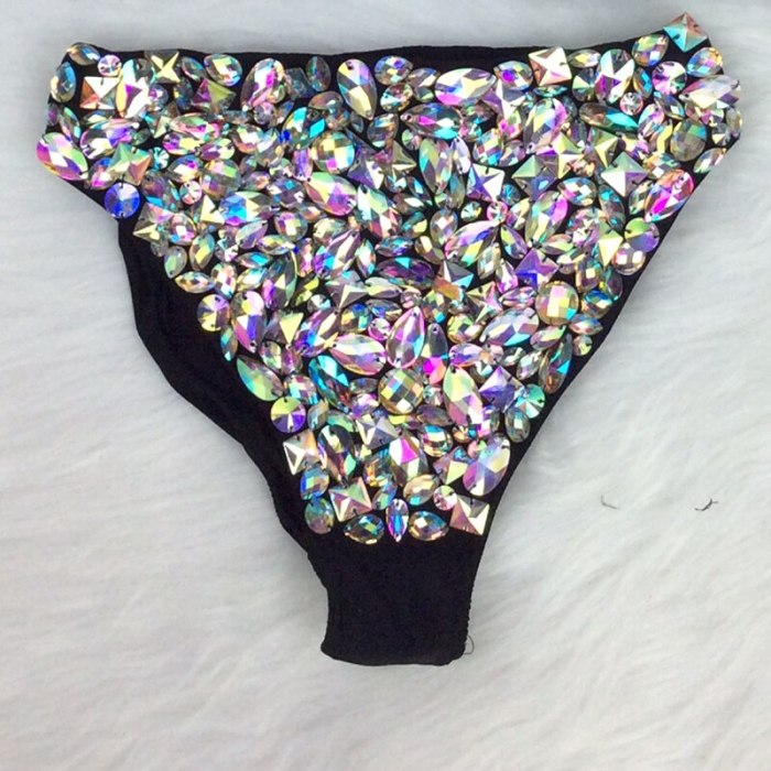 Samba Carnival High Waist Pants AB Color Stone Hand Made High Waist Pants