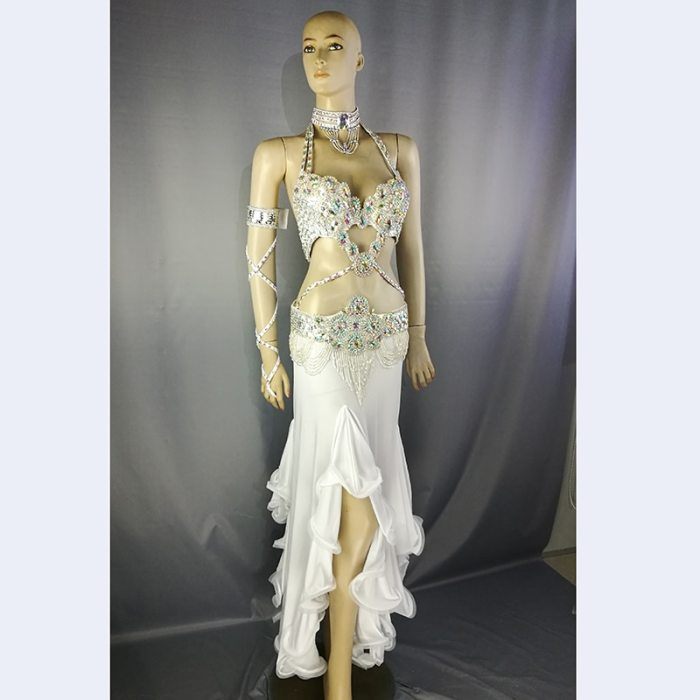 Top quality New women belly dance costume set showgirl belly dancing clothes halloween bellydance bra&belt&skirt 5pcs suit tf1732+ sk38