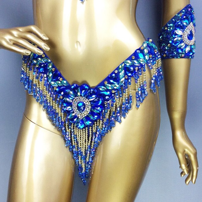 Sexy Samba Carnival Costumes Handmade Beaded Bra&Thong Set Women Outfit Belly Dance Clothes Nightclub Party Showgirl dance wear C022