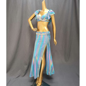 New Sexy Fashion Women Dancewear Belly Dance Clothes Outfit 2pcs/set Oriental Dance Practice Wear Bellydance Costume Long Dress