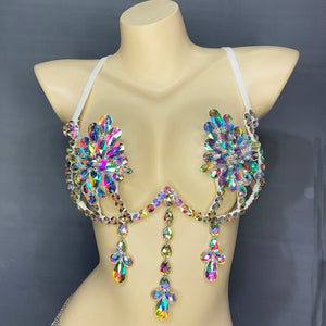 New Sexy Wire Bra For Carnival Costume Women Samba Costumes Top Bra Stone Belly Dancing Party Nightclub WIRE BRA  BB002-2