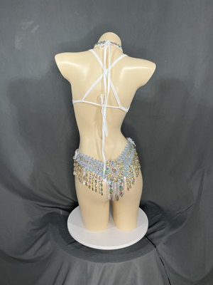 Samba Carnival Wire Bra and Thong Passista Pageant Cabaret Broadway Theater Mardi Gras,Rave Vegas Showgirl C018-3