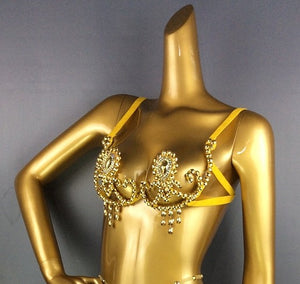 Samba Carnival Bra Rainbow Stone Sexy Belly dancing WIRE BRA BB003 Wire Bra