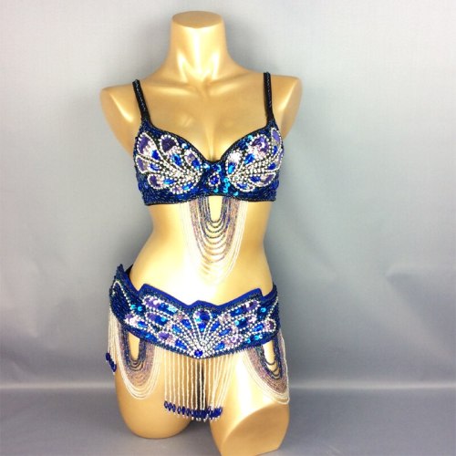 hot selling Sexy Samba Rio Carnival Costume  handmde new belly dance costume with hot pink Feather Head piece C1359 (Hot pink)