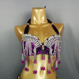 Women's belly dance costumes beads bra belly dancing clothes Bellydance Bead Sequins tops BAR1356