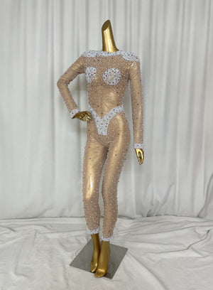 New Style Beading Bodysuit Female carnival costumes