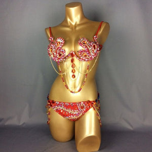 New Women'S Sexy Party Club Bra Push Up beaded Rave Bra Nightclub Costumes Bras Clubwear Top brassiere Bustier Gothic Bras bra3006