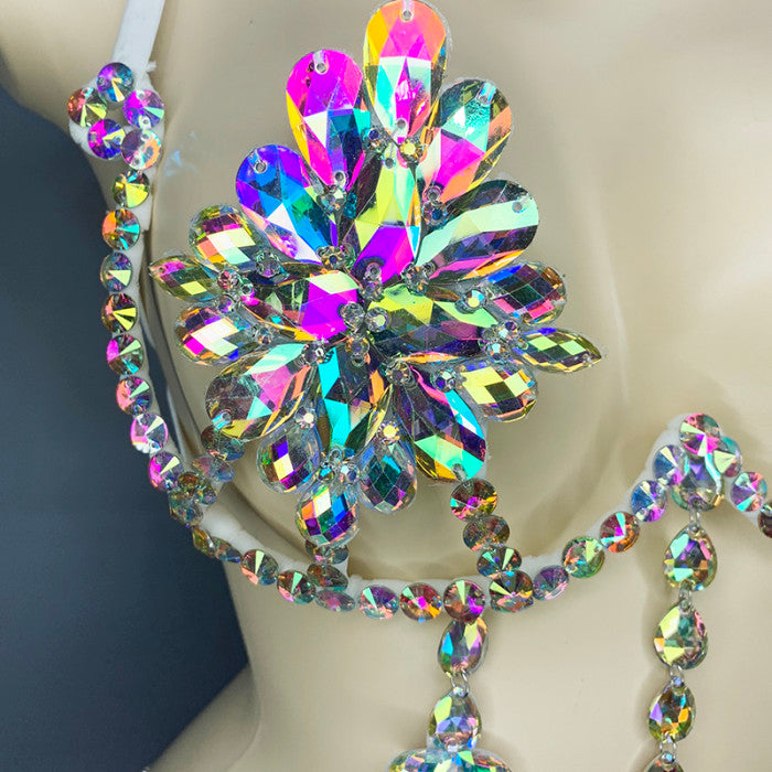 New Sexy Wire Bra For Carnival Costume Women Samba Costumes Top Bra Stone Belly Dancing Party Nightclub WIRE BRA  BB002-2