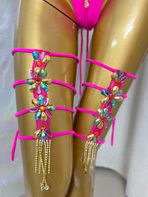 New Handmade Samba Carnival  Bra And Panty With Feather Set Stones Decorate For EDC Festival Rave Carnival