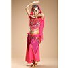 belly dance dancing silk 4piece(top+skirt+waist chain+veil) Girl's costumes belly dance costume indian fabrics 3305