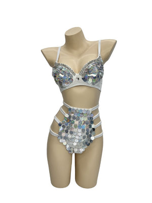Samba Carnival Bra Pants Sequins Hand Made 2 Piece C044