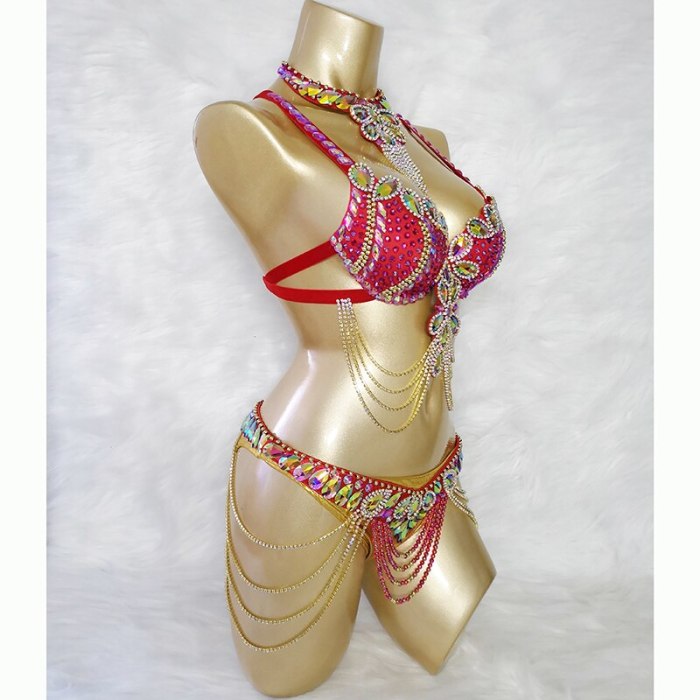 New Stage Wear Sexy Samba Carnival Handmade Belly Dance Costume Suit For Women Beaded Bra&Belt Set Party Rave Dancing Outfit C028