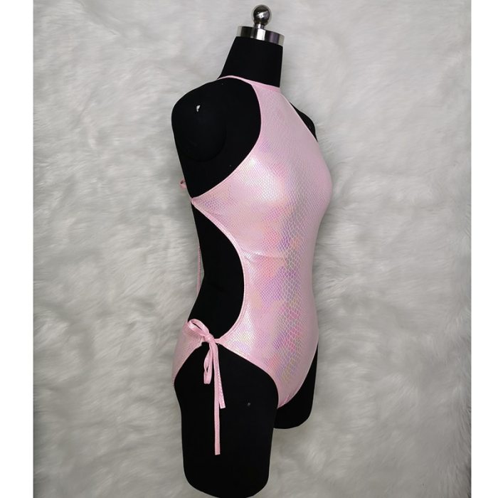 New Women Glitter Swimsuit Sexy One Piece Shiny Bikini Swimsuit Set Summer Holiday Monokini Swimwear Beachwear Bathing Suit