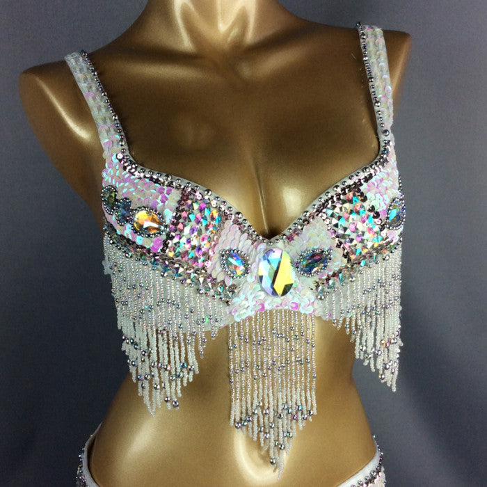 new Women's belly dance costumes senior bra belly dancing clothes Bellydance Bead Sequins tops BAR1618