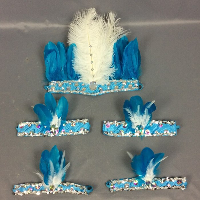 hot selling free shipping feathers head & arm & leg piece for samba dress carnival dress 5 pcs/set