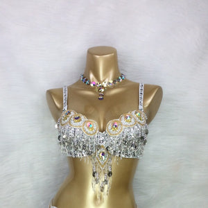 Women's belly dance costumes beads bra belly dancing clothes Bellydance Bead Sequins tops BAR1601