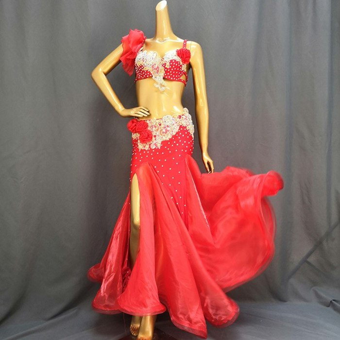 New Design Top Grade Oriental Belly Dance Set Performance Outfits Costume Beaded Belly Dancing Clothes Bellydance Top&Skirt TF2052