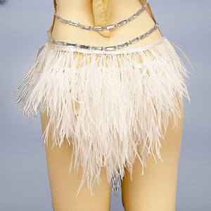 Flashing Sequins One-Piece Bodysuit with feather Women's Singer Dance Sexy Evening Carnival Costumes Stage Dance Wear Nightclub Outfit BS2102