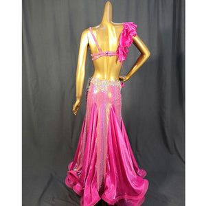 New Design Top Grade Oriental Belly Dance Set Performance Outfits Costume Beaded Belly Dancing Clothes Bellydance Top&Skirt TF2052