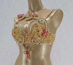 Women's belly dance costumes beads bra belly dancing clothes Bellydance Bead Sequins tops BAR1921