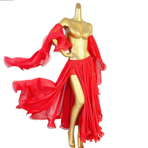 Belly Dance Skirt Slit Both Side With Arm Sleeves For Performance,EDC Festival