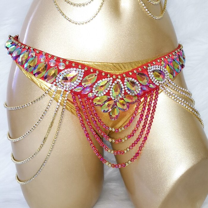 New Stage Wear Sexy Samba Carnival Handmade Belly Dance Costume Suit For Women Beaded Bra&Belt Set Party Rave Dancing Outfit C028