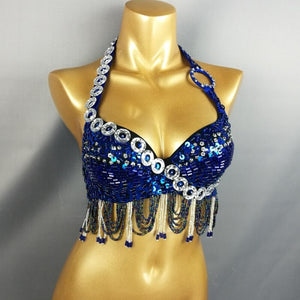 New belly dance costumes senior bra belly dancing clothes Sexy night Bellydance Bead Sequins tops BRA 250