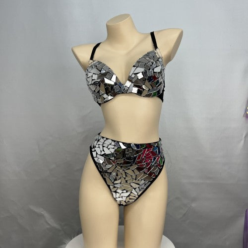 Samba Carnival Bra High Waist Pants AB Color Stone Hand Made 2 Piece