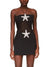 Women's Strapless Mini Dress with Diamond Starfish Design, Backless Mesh Party Dress