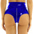 Multi-Color High Waist Women Faux Leather Shorts PVC Front Zipper Open Crotch Beach Clubwear Panties Plus Size