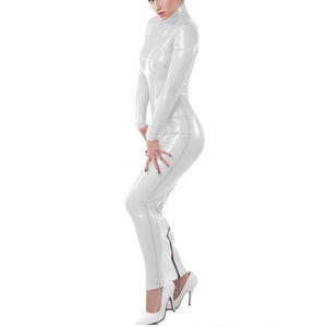 Clear PVC Turtleneck Long Sleeve Maxi Dress Bodycon Sheath Multi-Color S-7XL