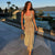 Elegant Glitter Sleeveless Maxi Dress, Elastic Slim Sling with Fishtail Pleat Design