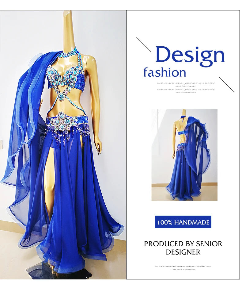 Hot Sale Professional Belly Dance Costume Set for Women Performance Outfits Bollywood Showgirl Dancer Belly Dance Costume cloths