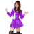 Japanese School Uniform PVC Shiny Cosplay Sailor Neck Long Sleeve Kawaii Faux Leather Dress Multi-Color