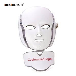 Led Light Therapy Mask For Face And Neck Skin Brightening Acne Treatment
