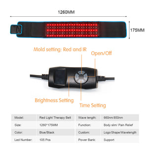 Lazy Weight Loss Belt Led Red Light Therapy Belt Heating Belt 660 850Nm