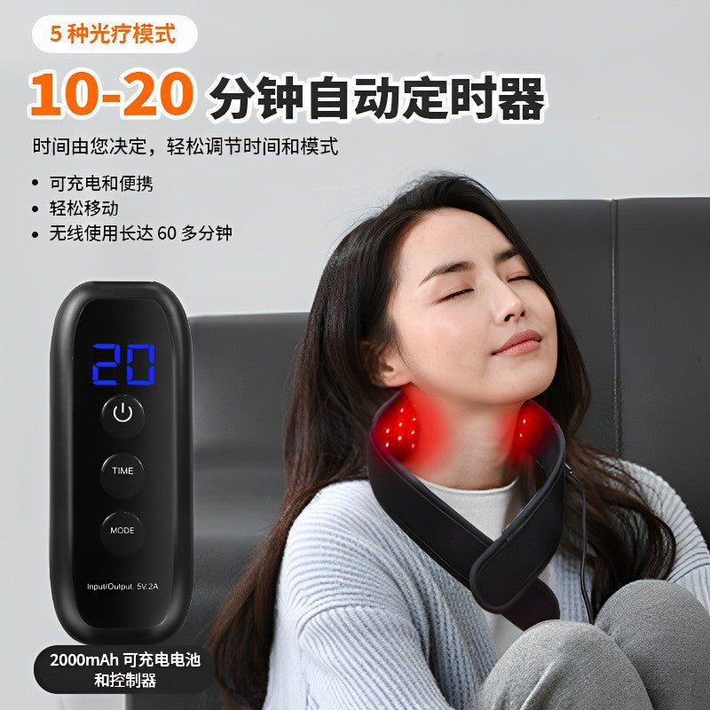 Led Red Light Therapy Neck Massager With Heat Infrared Cervical Relief Neck Belt