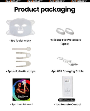Led 4 Color Photon Facial Mask Red Blue Light Therapy Skin Care Device