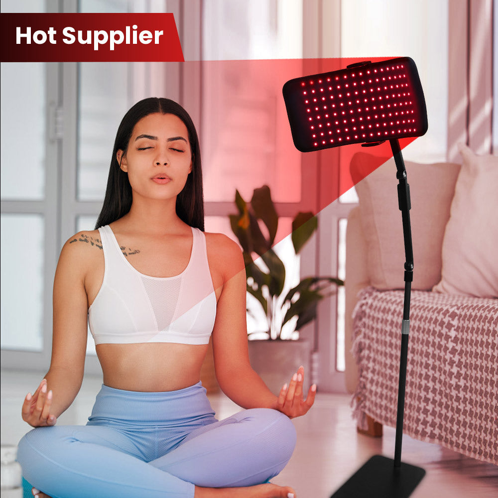 Led Infrared Light Therapy Lamp Beauty Skin Care Body Whitening Adjustable Floor Stand
