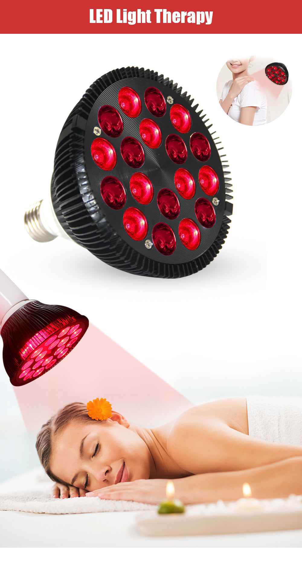 Par38 660Nm 850Nm 36W 54W Led Red Light Therapy Lamp Skin Care Spot Removal Beauty Light