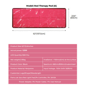 Red Light Therapy Mat Full Body Infrared Light Therapy Pad Red Light Therapy Bed Mat