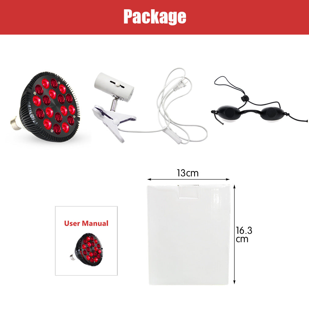 Red Light Infrared Led Therapy Lamp 660Nm 850Nm E27 Clip On Healing Light Fda